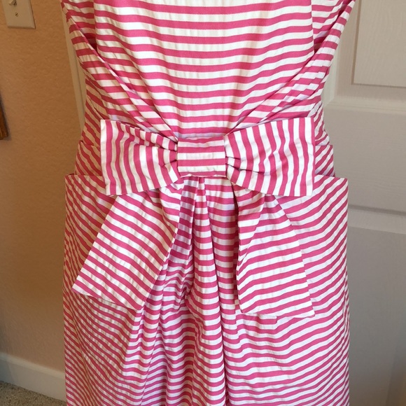 Kate Spade Pink Striped Bow Dress - Picture 3 of 7